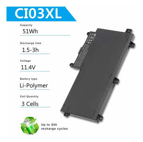 Bateria Ci03xl Hp 640 G2 640 G3 650 G2 650 G3 801554-001 - Imagen 4