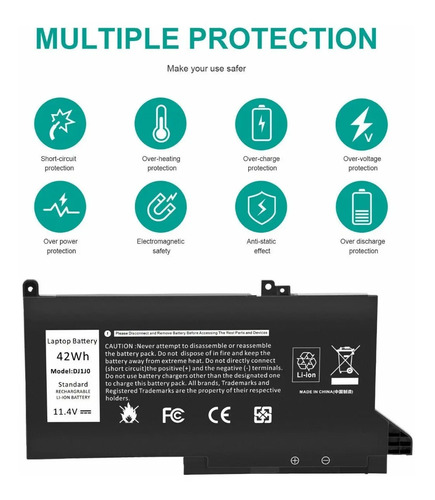 Dj1j0 Bateria Dell Latitude Latitude 14 7000 7480 7490 E7380 - Imagen 5