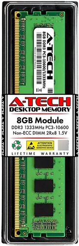 Memoria Ram 8gb Ddr3 1333 Mhz Pc3-10600 Udimm Desktop Pc.
